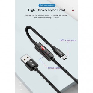 کابل میکرو قطع کن تایمر دار یسیدو Yesido CA-46 Micro USB cable displayed timing power off