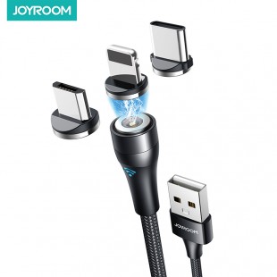 کابل فست شارژ مگنتی لایتینگ جویروم Joyroom S-1021X1 pin magnetic charging cable with LED indicator