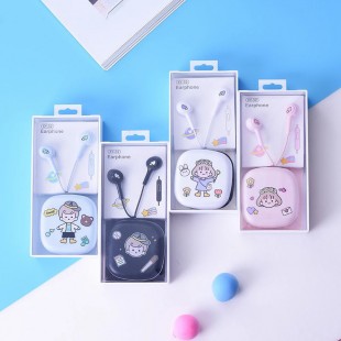 هندزفری فانتزی طرح دختر کوچولو little girl cartoon earphones XY-32