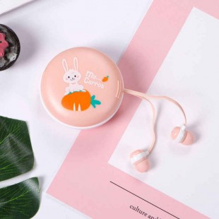 هندزفری فانتزی طرح کارتونی خرگوش cute rabbit cartoon design earphones