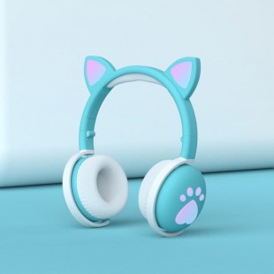 هدفون فانتزی طرح پنجه گربه N.H BK1 cat ear paw Bluetooth headphone