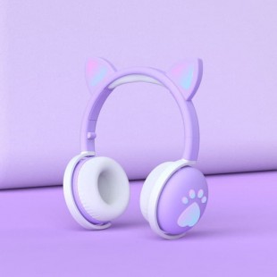 هدفون فانتزی طرح پنجه گربه N.H BK1 cat ear paw Bluetooth headphone