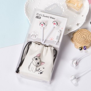 هندزفری فانتزی طرح گربه cute cat cartoon earphone L-28