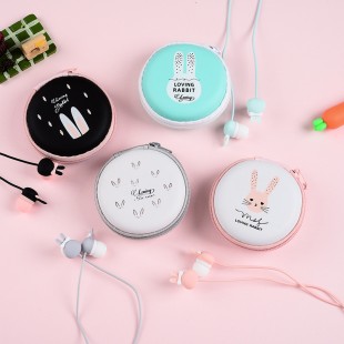 هندزفری فانتزی طرح خرگوش پاپیونی ایرسیر Earsir E-76 cute rabbit cartoon earphone