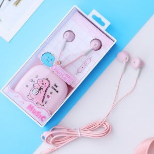 هندزفری فانتزی طرح دایناسور کوچولو Small dinosaur earphones XY-35