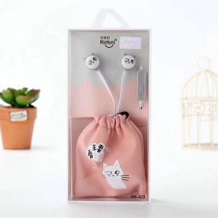 هندزفری فانتزی طرح گربه کینبنی Kinbni KN-372 super cute cat earphone