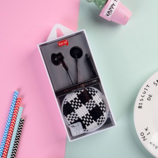 هندزفری شطرنجی ایرسیر Earsir E-196 checkered design earphones