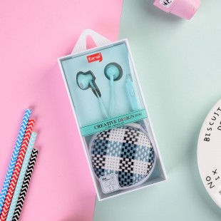 هندزفری شطرنجی ایرسیر Earsir E-196 checkered design earphones