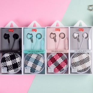 هندزفری شطرنجی ایرسیر Earsir E-196 checkered design earphones