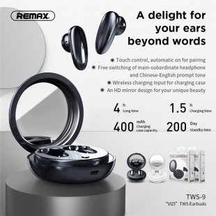 هندزفری بلوتوث دو گوش ریمکس Remax Vizi series earbuds TWS-9