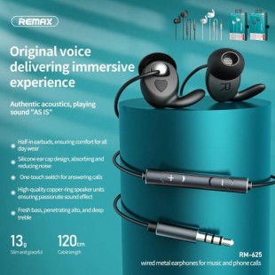 هندزفری سیمی ریمکس Remax Hi- res audio wired earphone RM-625