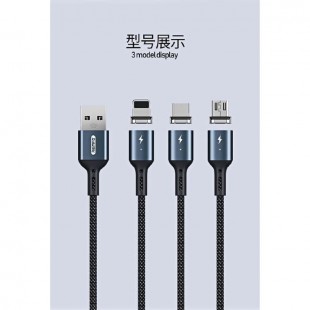 کابل شارژ مغناطیسی لایتنینگ ریمکس Remax Cigan series 3.0A powerful magnet connection lightning data cable RC-156