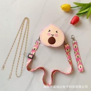 کیف دوشی فانتزی طرح آووکادو صورتی Pink Avocado coin purse