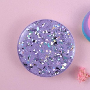 پاپ سوکت اکلیلی دایره‌ای Round glitter pop socket