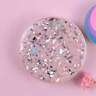 پاپ سوکت اکلیلی دایره‌ای Round glitter pop socket