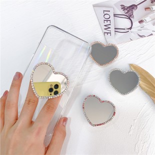 پاپ سوکت طرح قلب آیینه‌ای Diamond Love mirror pop socket