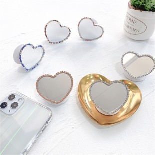 پاپ سوکت طرح قلب آیینه‌ای Diamond Love mirror pop socket