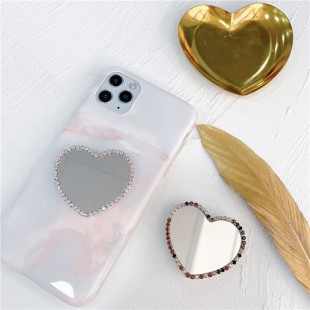 پاپ سوکت طرح قلب آیینه‌ای Diamond Love mirror pop socket