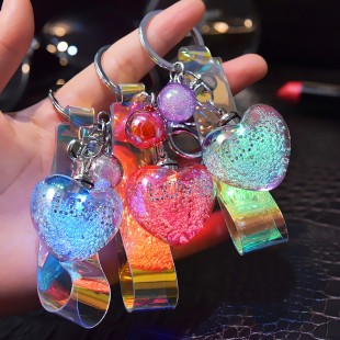 جاسوئیچی قلب کریستالی Acrylic love keychain 73-10