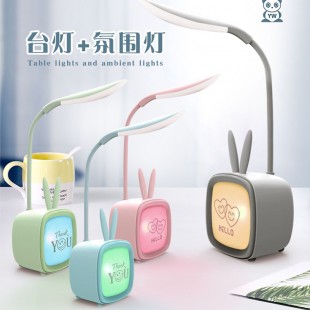 چراغ مطالعه فانتزی طرح تلویزیون Cute love learning USB charging bedroom night light