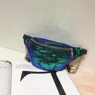 کیف کمری پولکی Fashion girls sequins glitter waist bag