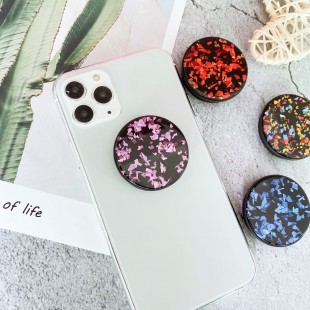 پاپ سوکت دایره‌ای گلیتری Glitter round shape pop socket