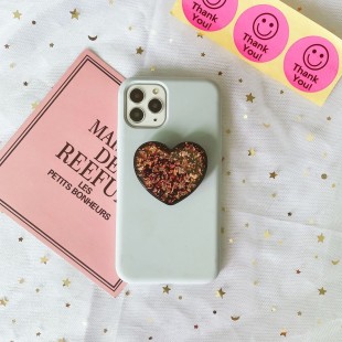 پاپ سوکت قلبی گلیتری Heart glitter design pop socket