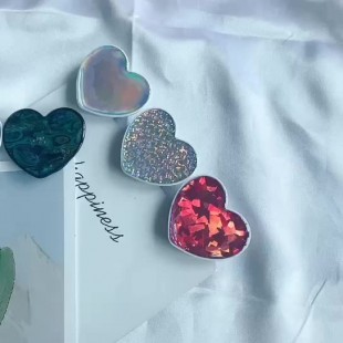 پاپ سوکت فانتزی طرح قلب ماربل Natural shell heart Pop Socket