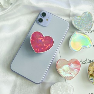 پاپ سوکت فانتزی طرح قلب ماربل Natural shell heart Pop Socket