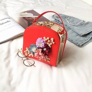 کیف دوشی گلدار Flower box women&#39;s purse