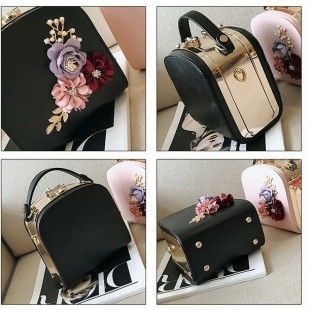 کیف دوشی گلدار Flower box women&#39;s purse