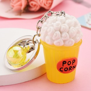 جاسوئیچی چراغ دار طرح پاپ کورن Cute Popcorn Keychain