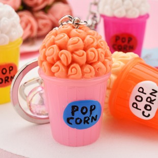 جاسوئیچی چراغ دار طرح پاپ کورن Cute Popcorn Keychain