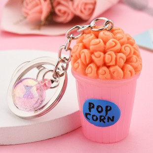 جاسوئیچی چراغ دار طرح پاپ کورن Cute Popcorn Keychain