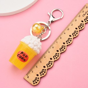 جاسوئیچی چراغ دار طرح پاپ کورن Cute Popcorn Keychain