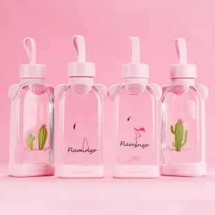 قمقمه فلامینگو و کاکتوس Flamingo and cactus 350 ML water bottle