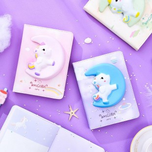 دفتر اسکویشی اسب تک شاخ Cute unicorn personalized notebook