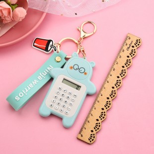 جاسوئیچی و ماشین حساب کارتونی Ninja warrios design calculator and keychain