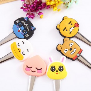 قاشق با طرح حیوانات کارتونی New cute innovative cartoon stainless steel cutlery small spoon