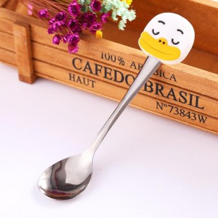 قاشق با طرح حیوانات کارتونی New cute innovative cartoon stainless steel cutlery small spoon