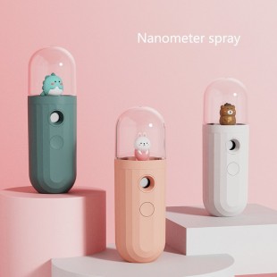 دستگاه بخور قابل حمل طرح حیوانات کارتونی Cartoon animal nano spray mist steam moisturizing sprayer humidifier