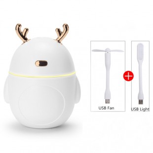 دستگاه بخور طرح گوزن Christmas deer USB air humidifier aromatherapy essential oil car LED night light