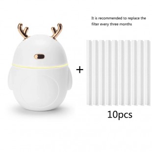 دستگاه بخور طرح گوزن Christmas deer USB air humidifier aromatherapy essential oil car LED night light