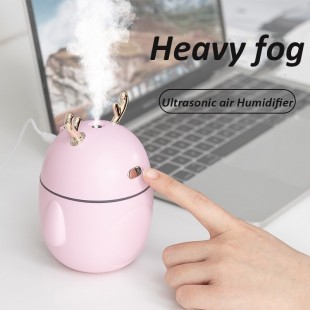 دستگاه بخور طرح گوزن Christmas deer USB air humidifier aromatherapy essential oil car LED night light