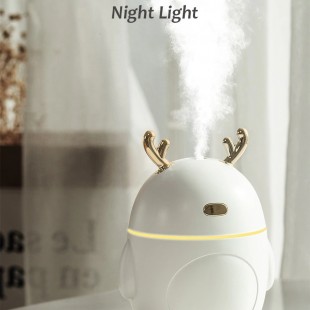 دستگاه بخور طرح گوزن Christmas deer USB air humidifier aromatherapy essential oil car LED night light