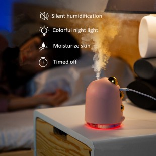 دستگاه بخور طرح دایناسور Cute dinosaur aroma USB humidifier with LED light