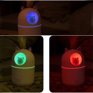 دستگاه بخور طرح گربه H2O A205 cute cat air humidifier with LED lamp