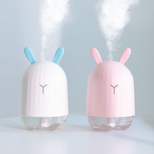 دستگاه بخور طرح خرگوش Mini cute rabbit USB and essential oil air humidifier with LED lamp