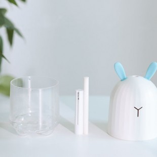 دستگاه بخور طرح خرگوش Mini cute rabbit USB and essential oil air humidifier with LED lamp