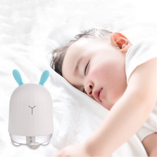 دستگاه بخور طرح خرگوش Mini cute rabbit USB and essential oil air humidifier with LED lamp